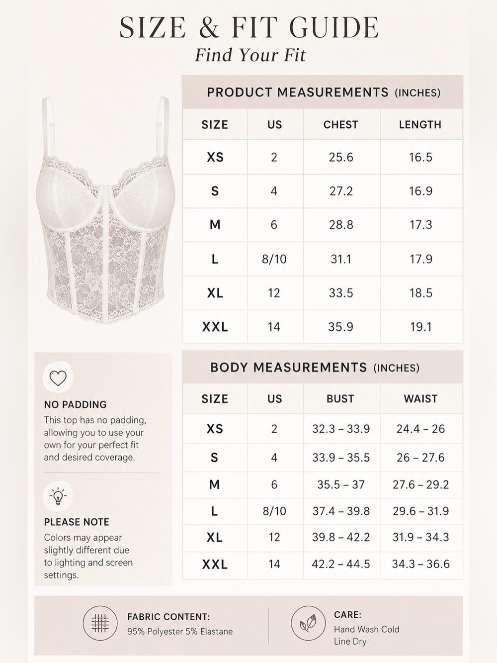 White Lace Corset Sheer Crop Top Bralette - Picture 7 of 7